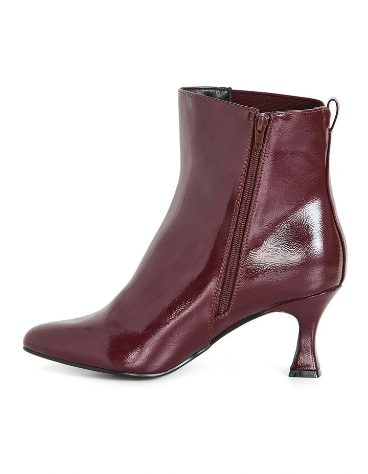 Wide Fit Maya Ankle Boot in Bordeaux image 3