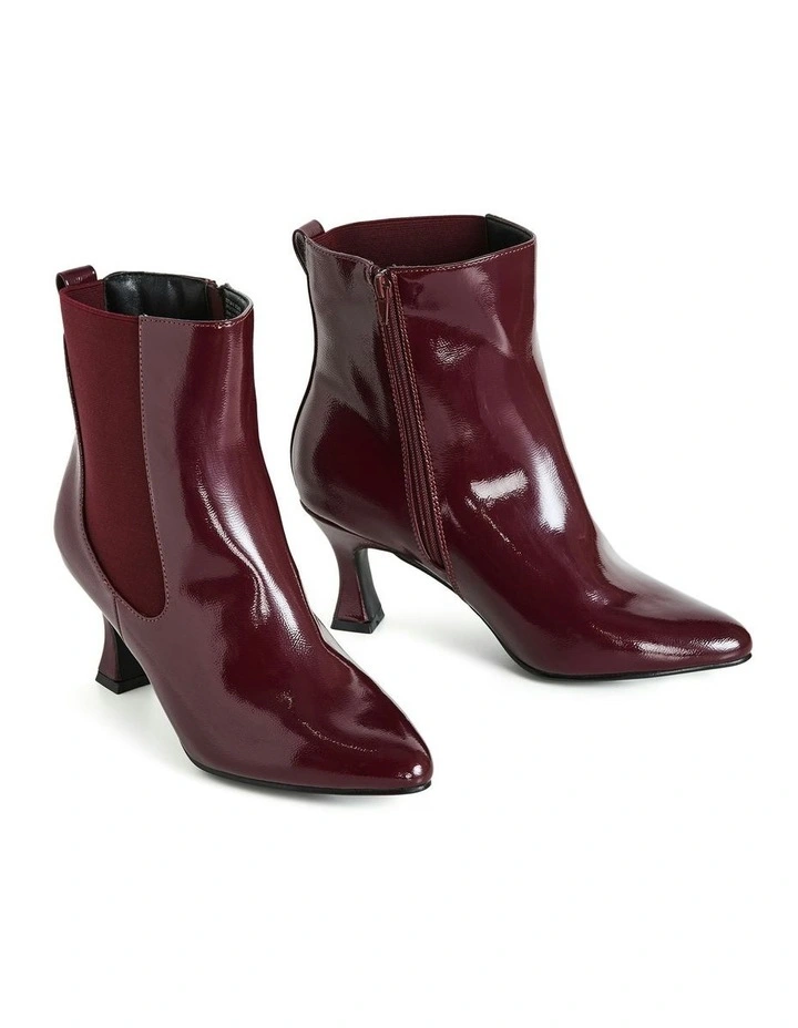 Wide Fit Maya Ankle Boot in Bordeaux image 5