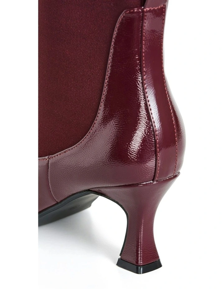Wide Fit Maya Ankle Boot in Bordeaux image 6