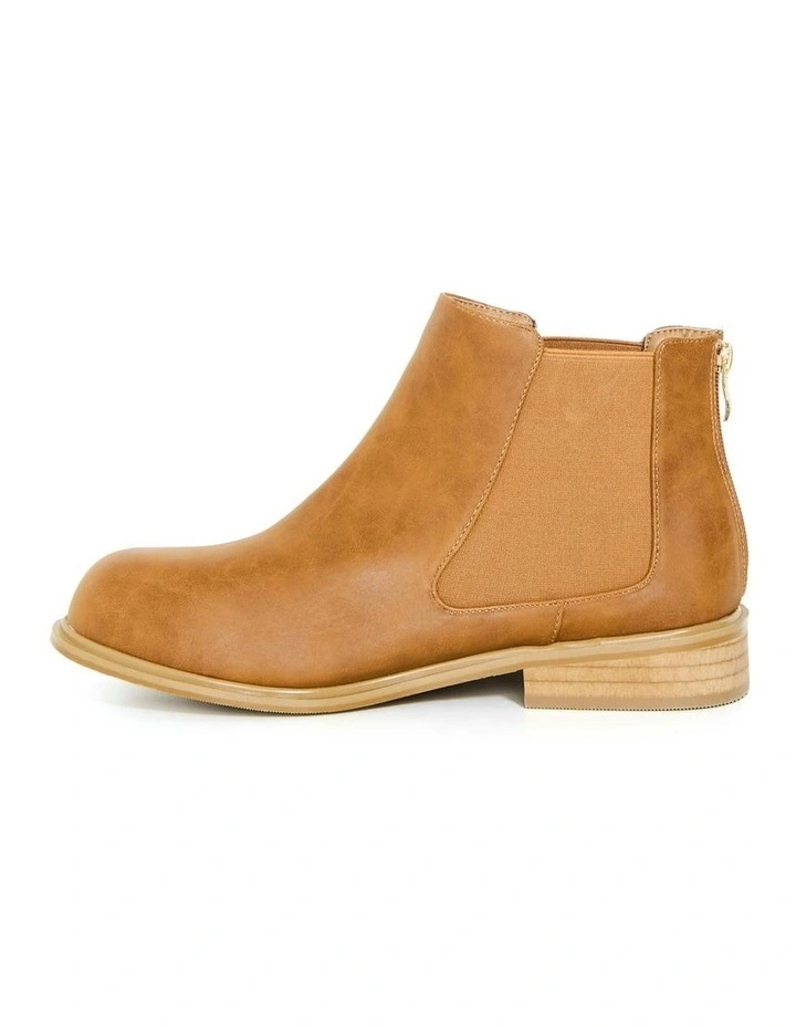 Wide Fit Meli Ankle Boot in Caramel image 4