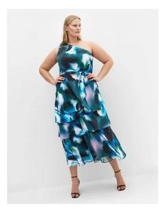 Rendezvous One Shoulder Maxi Dress in Deep Ocean