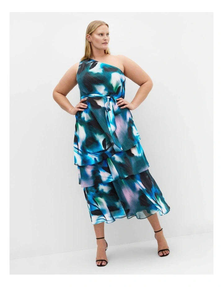 Rendezvous One Shoulder Maxi Dress in Deep Ocean image 1