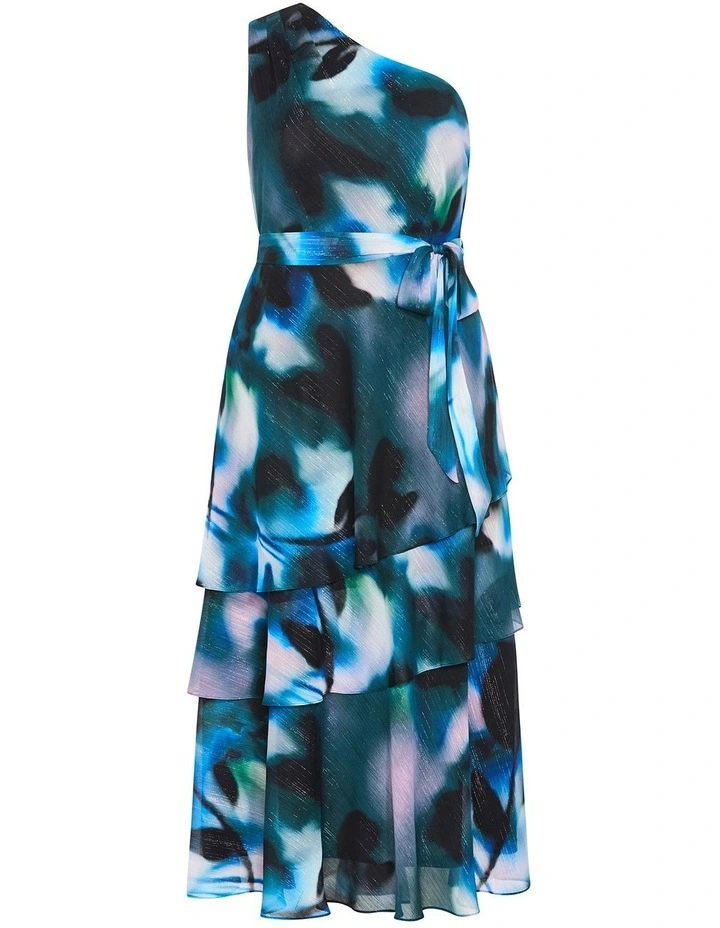 Rendezvous One Shoulder Maxi Dress in Deep Ocean image 4