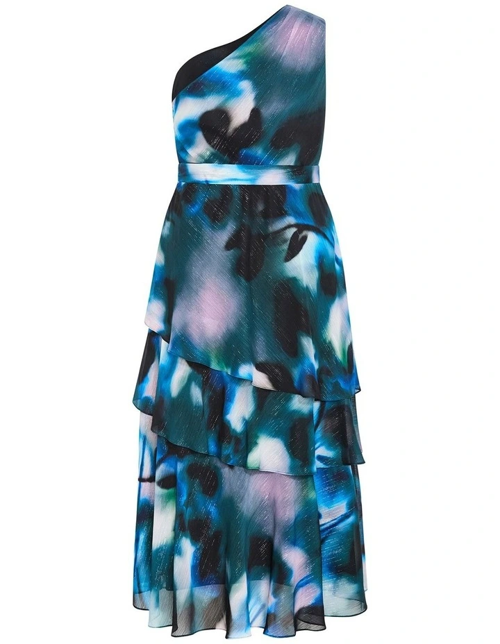 Rendezvous One Shoulder Maxi Dress in Deep Ocean image 5