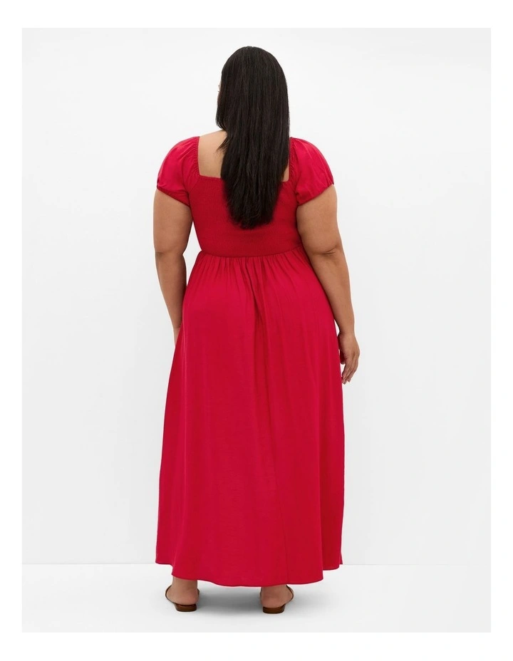 Abbigail Split Maxi Dress in Crimson image 2