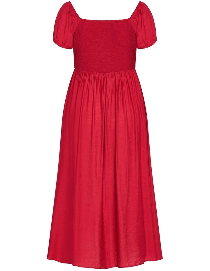 Abbigail Split Maxi Dress in Crimson image 4