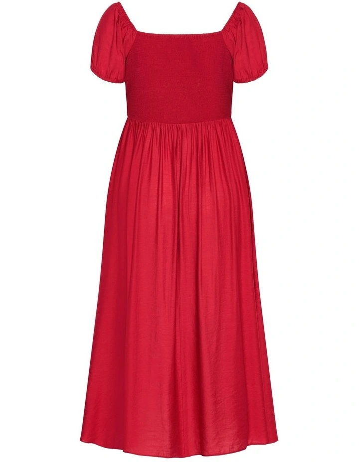 Abbigail Split Maxi Dress in Crimson image 5