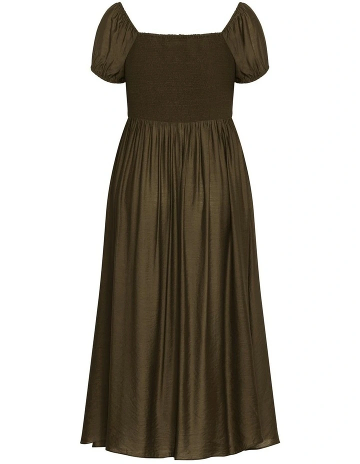 Abbigail Split Maxi Dress in Khaki image 6
