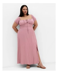 Abbigail Split Maxi Dress in Roseberry