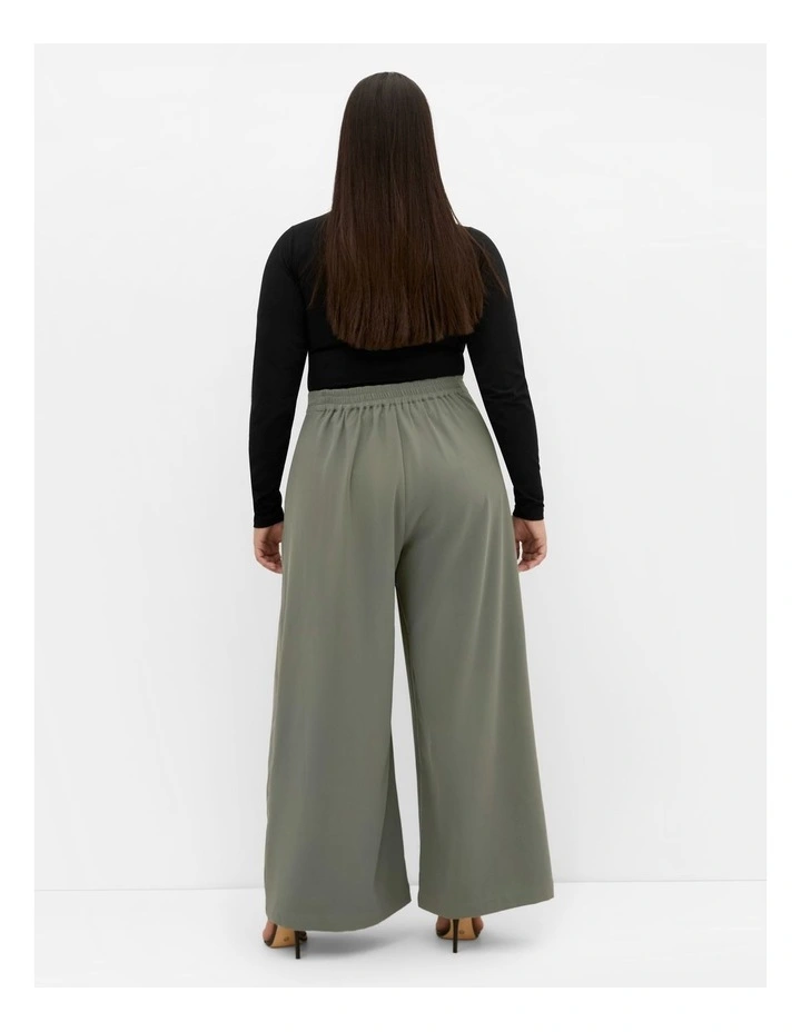Abbie Wide Leg Pant in Dark Sage image 2