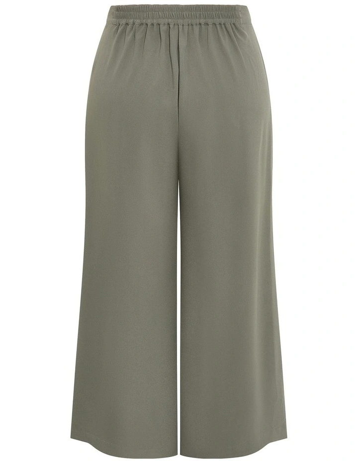 Abbie Wide Leg Pant in Dark Sage image 4