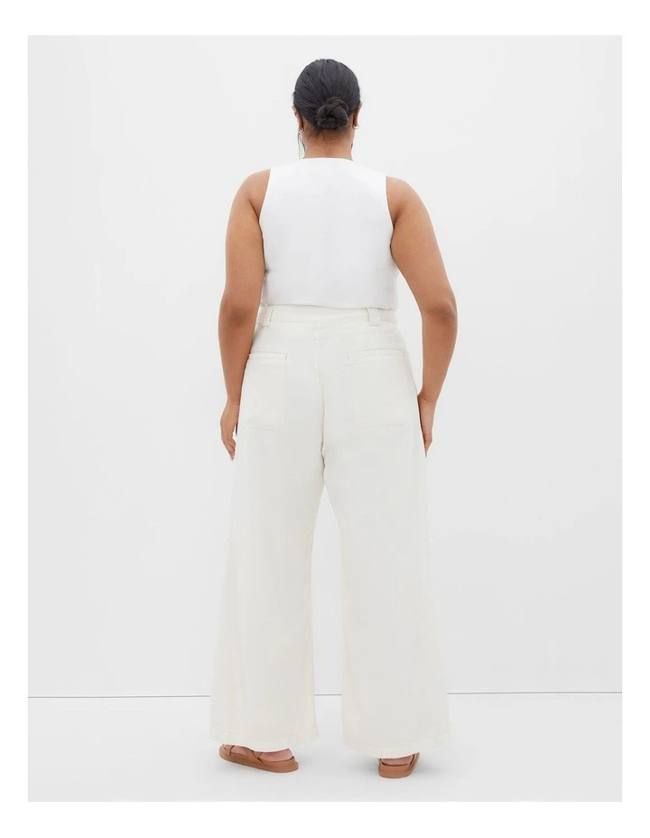 Harley Fit Harlow Wide Leg Jean in Butter image 2