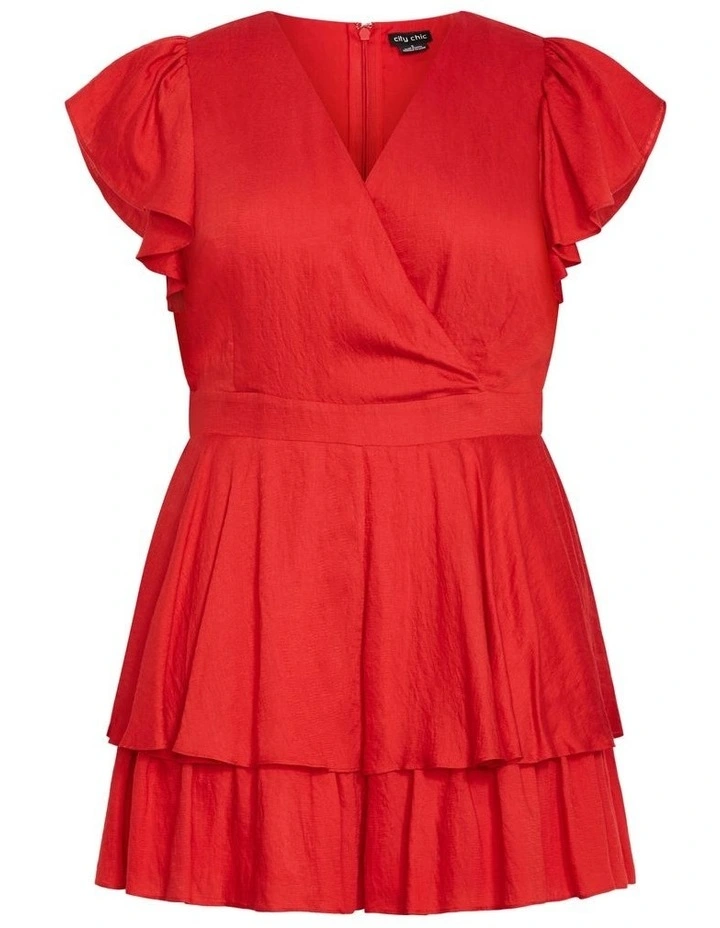 Sunny Wrap Playsuit in Red image 5