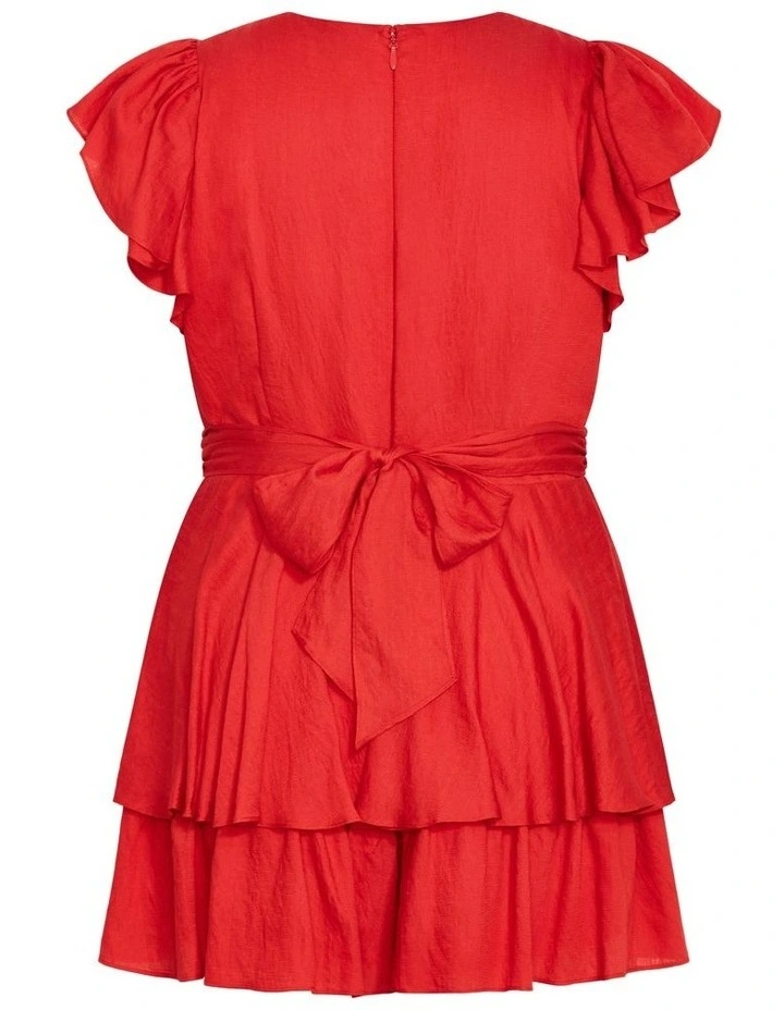 Sunny Wrap Playsuit in Red image 6