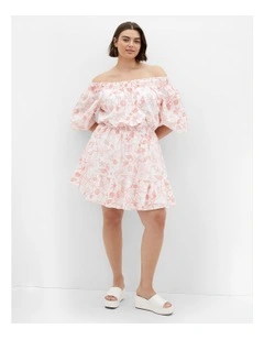 Lorelai Print Mini Dress in Pink