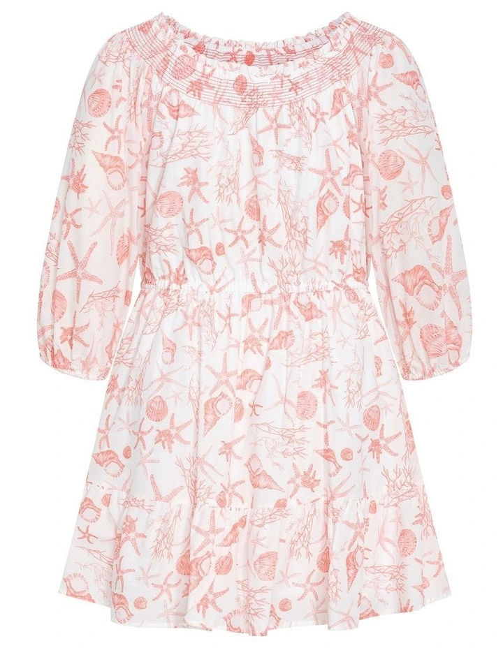 Lorelai Print Mini Dress in Pink image 4