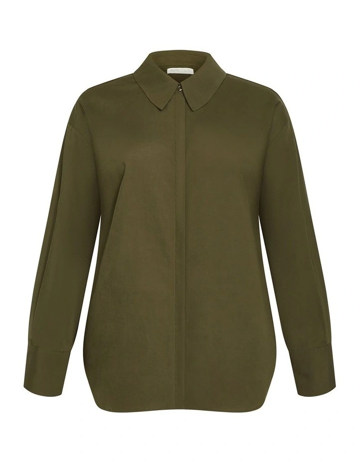 Elise Shirt in khaki image 3