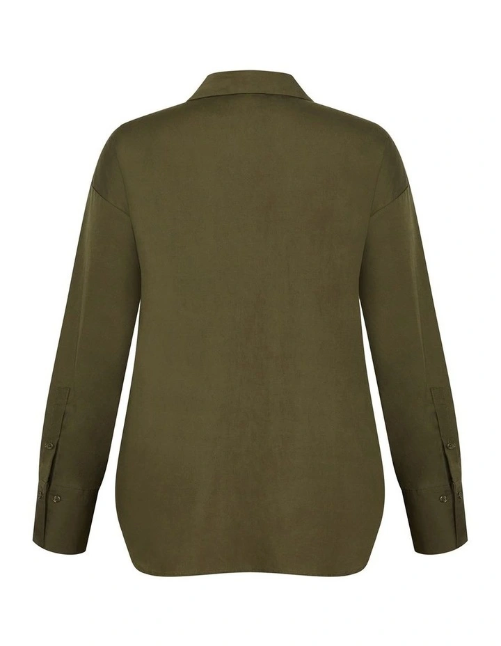 Elise Shirt in khaki image 4