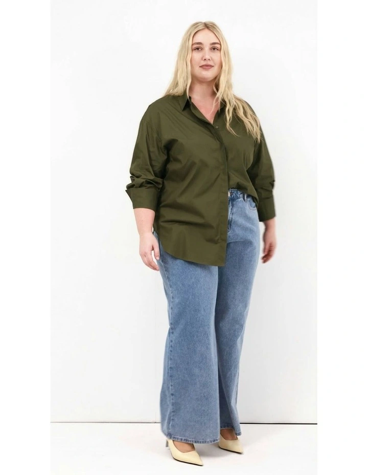 Elise Shirt in khaki image 6