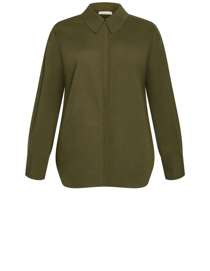 Elise Shirt in khaki image 7