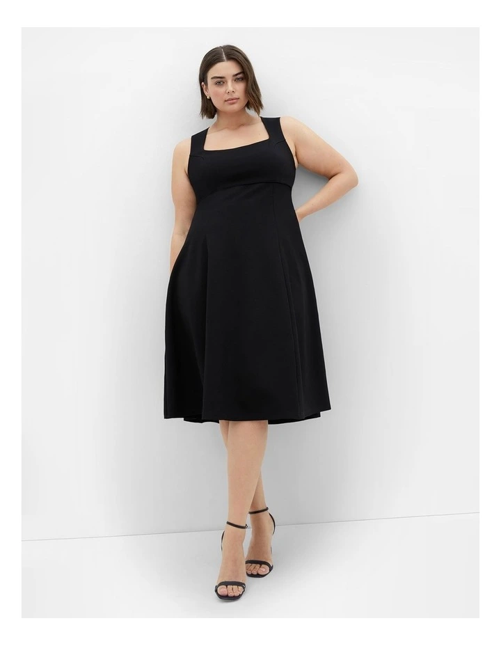 Maci Midi Sleeveless Dress in Black image 1