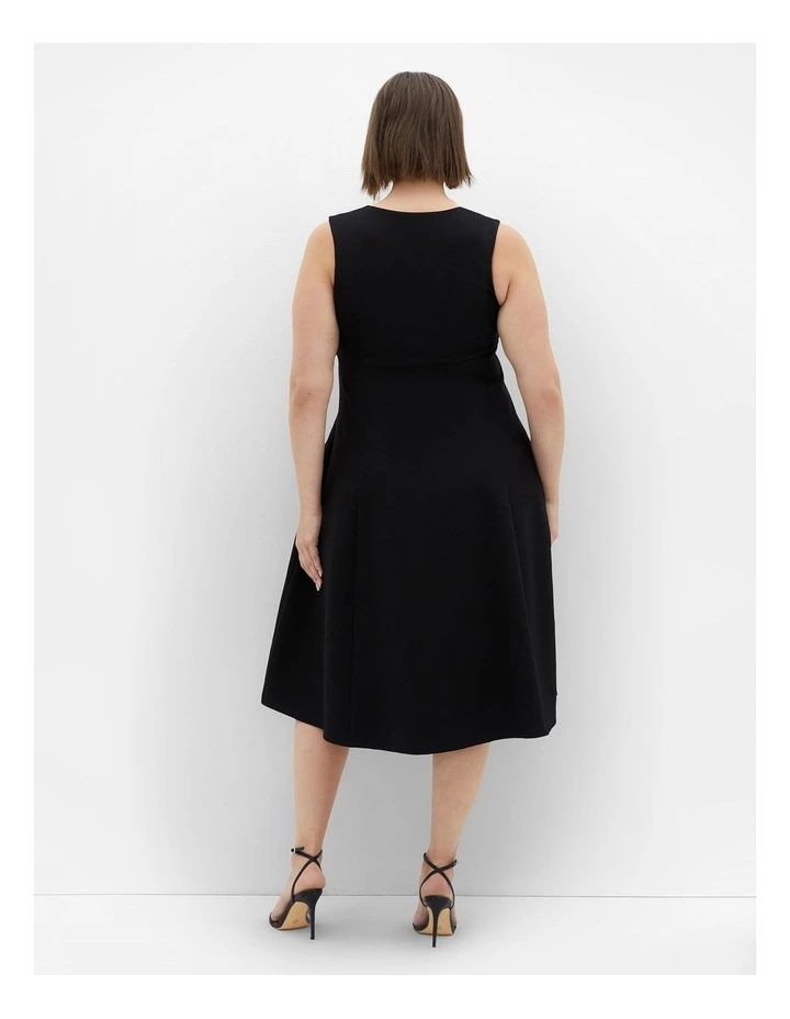 Maci Midi Sleeveless Dress in Black image 2
