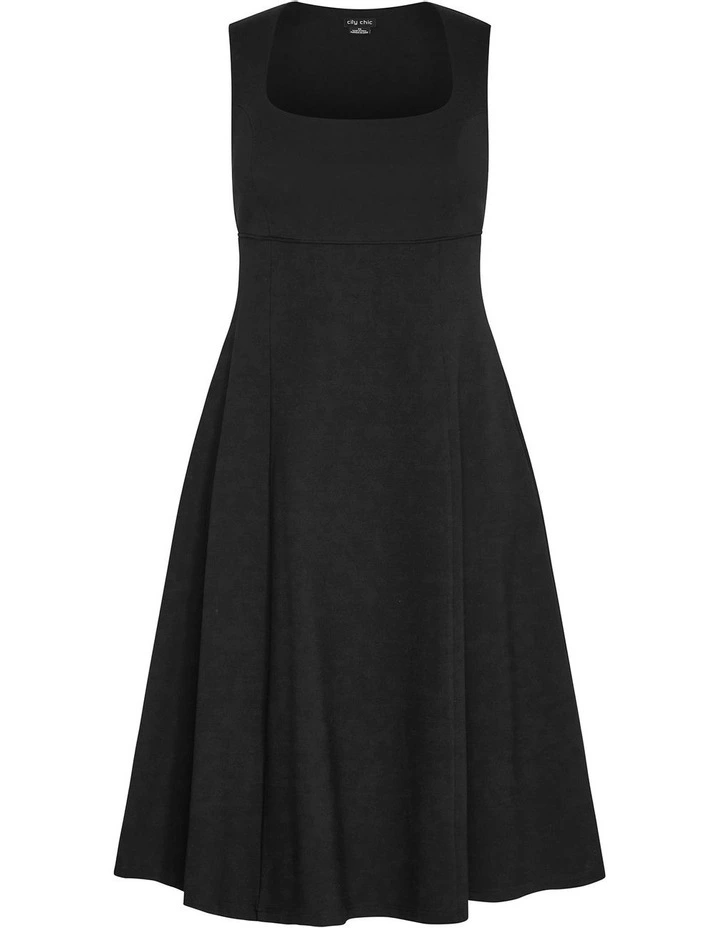Maci Midi Sleeveless Dress in Black image 3