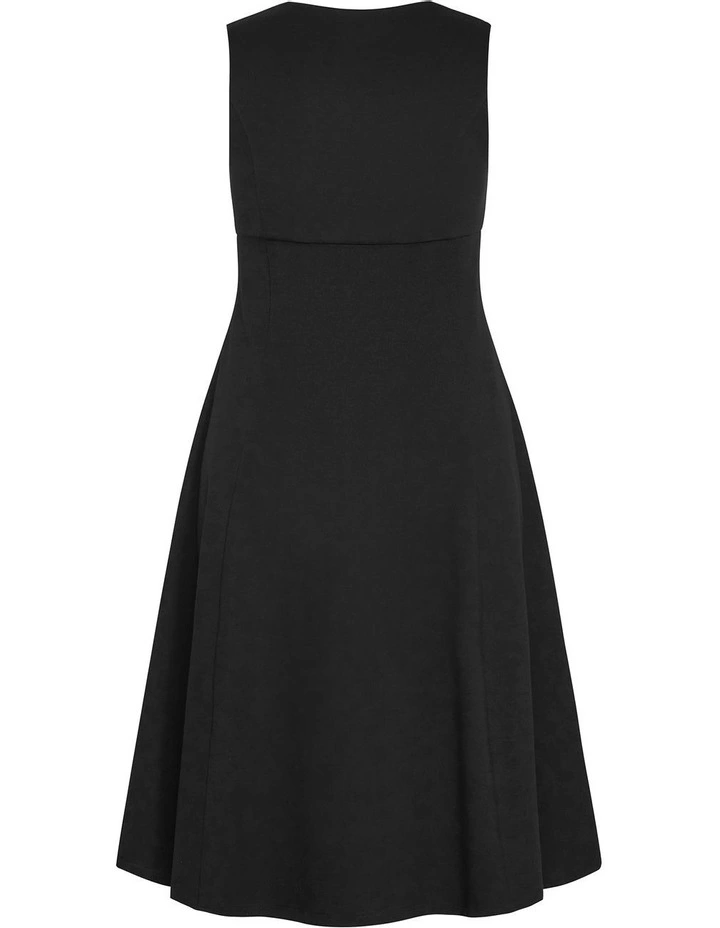 Maci Midi Sleeveless Dress in Black image 4
