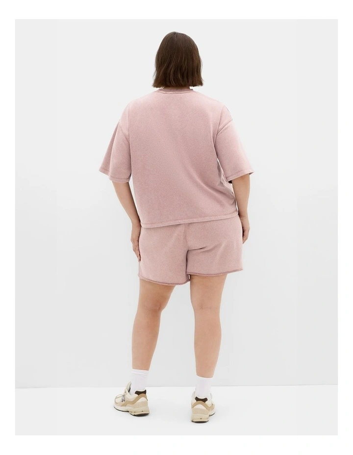 Terry Relaxed Short in Pink Marle image 2