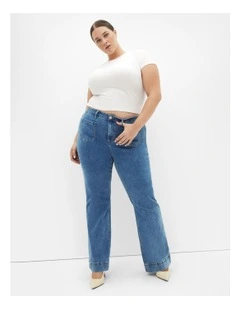 Harley Fit Lara Bootleg Jean in Blue