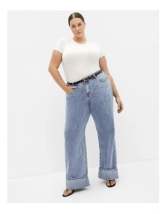 Harley Fit Bella Wide Leg Jean in Blue