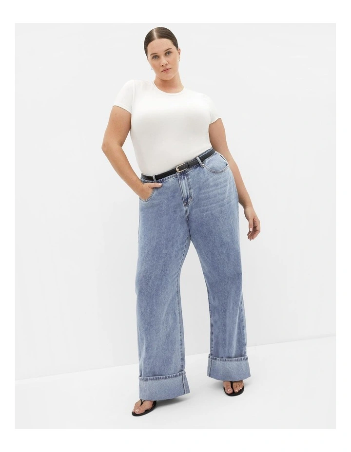 Harley Fit Bella Wide Leg Jean in Blue image 1