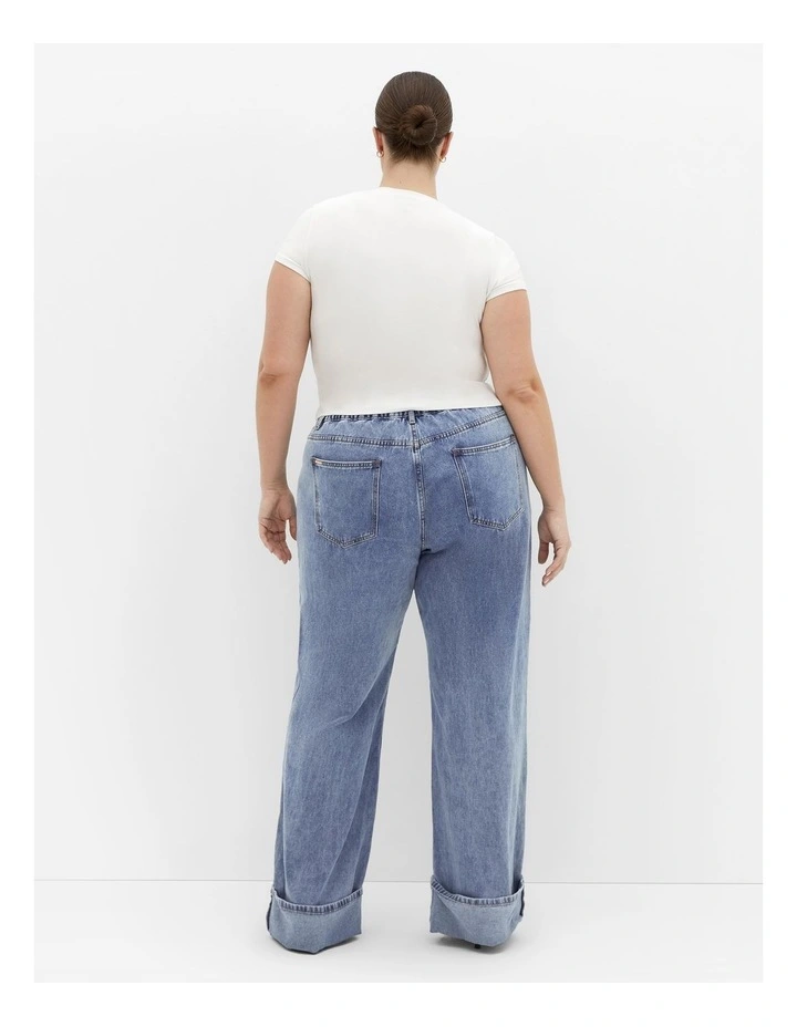 Harley Fit Bella Wide Leg Jean in Blue image 2