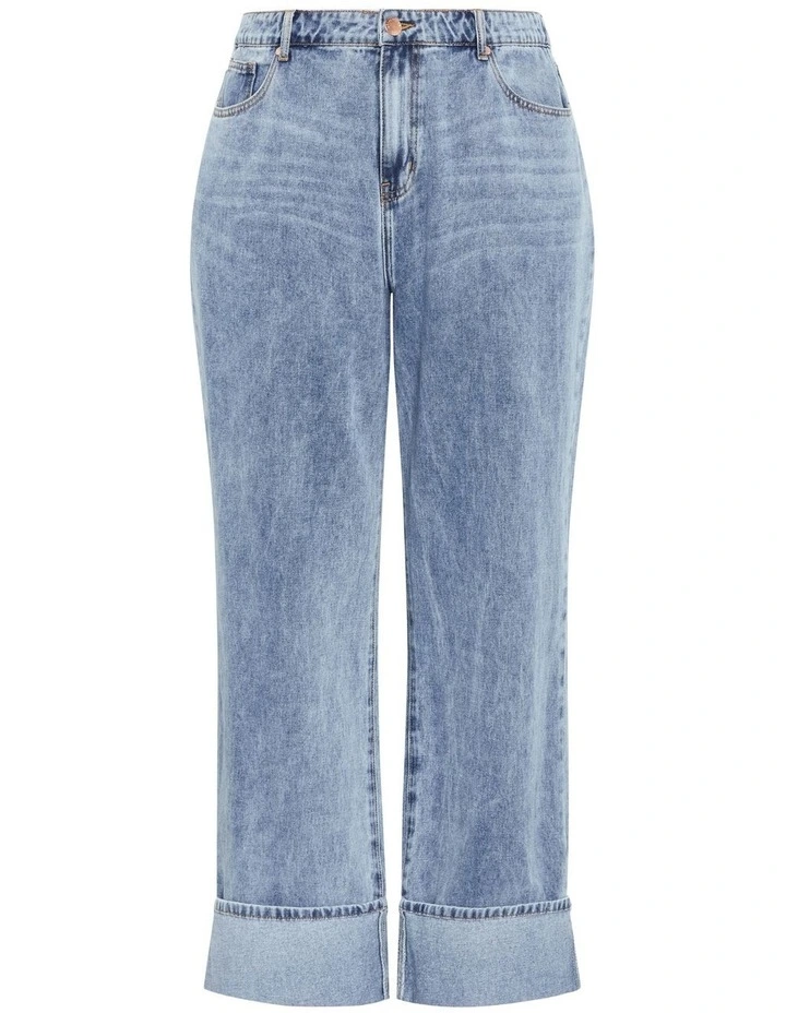 Harley Fit Bella Wide Leg Jean in Blue image 5