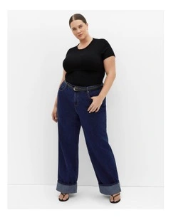 Harley Fit Bella Wide Leg Jean in Blue