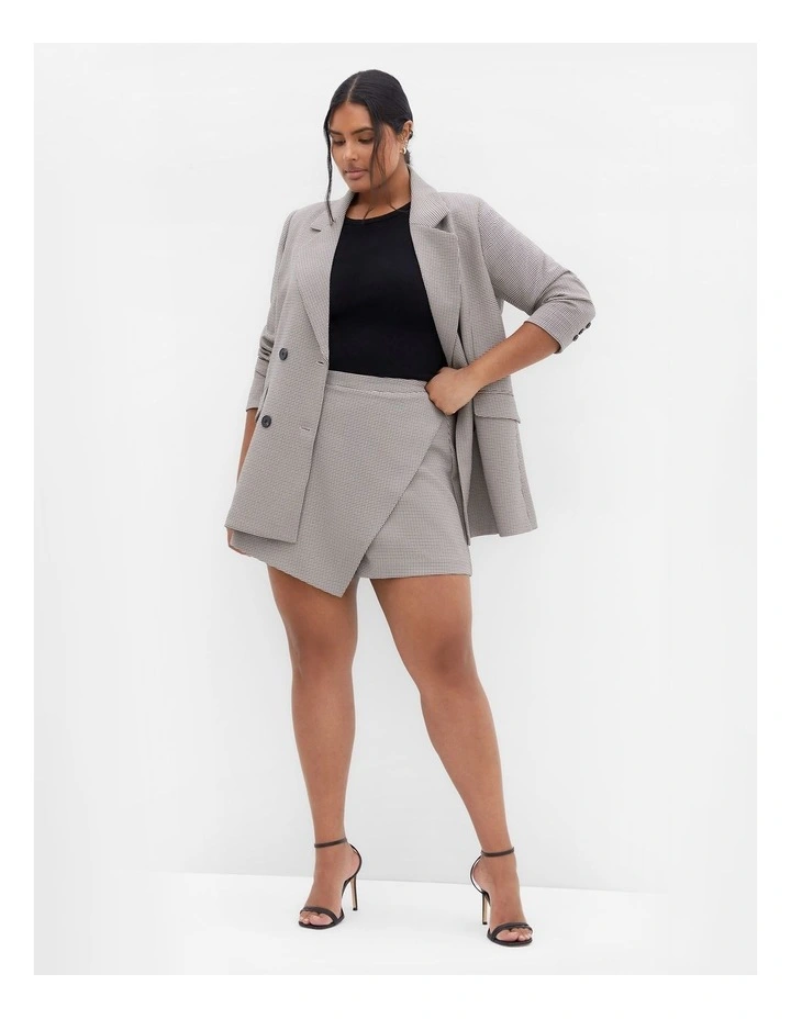 Hailey Check Skort in neutral print image 1