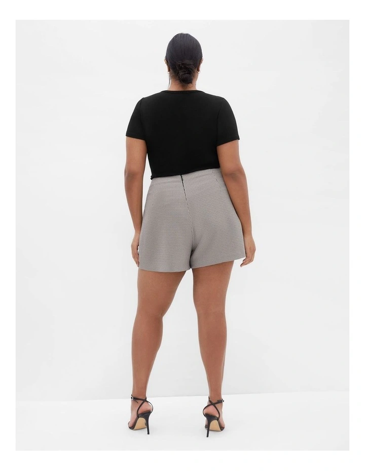 Hailey Check Skort in neutral print image 2
