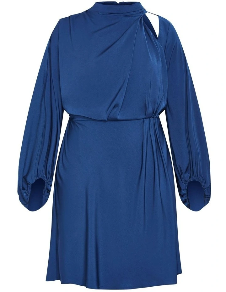Jaylee Halter Neck Mini Dress in Deep Ocean image 5