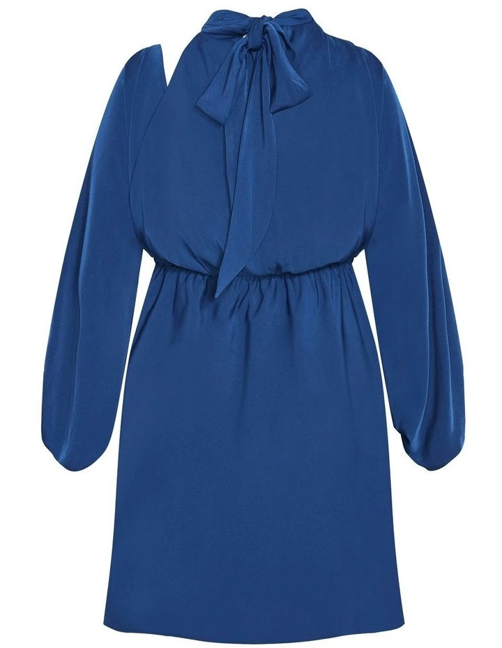 Jaylee Halter Neck Mini Dress in Deep Ocean image 6