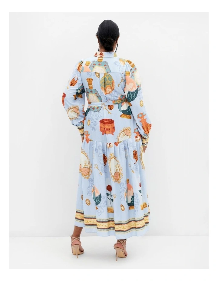Stella Beauty Print Maxi Dress in Baby Blue image 2