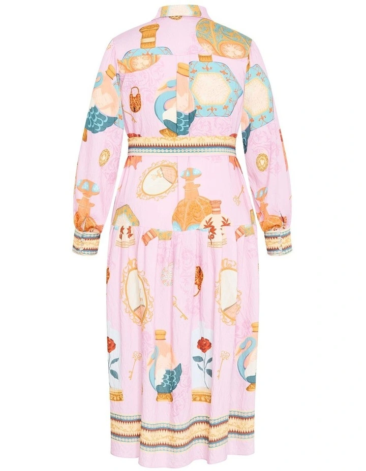 Stella Beauty Print Maxi Dress in Baby Pink image 4
