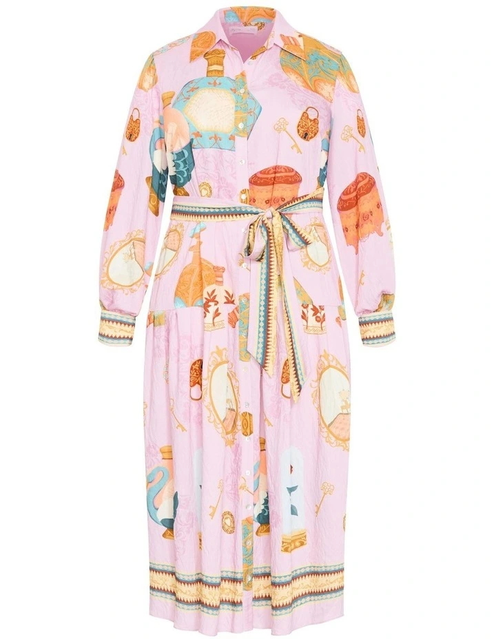 Stella Beauty Print Maxi Dress in Baby Pink image 5