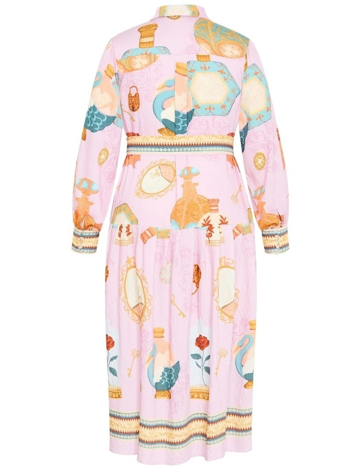 Stella Beauty Print Maxi Dress in Baby Pink image 6
