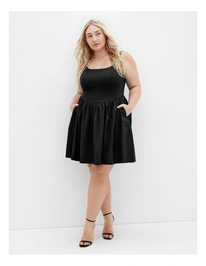 Sweet Mini Corset Dress in Black image 1