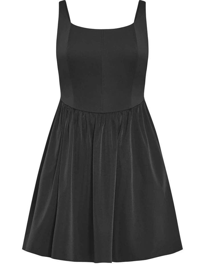 Sweet Mini Corset Dress in Black image 3