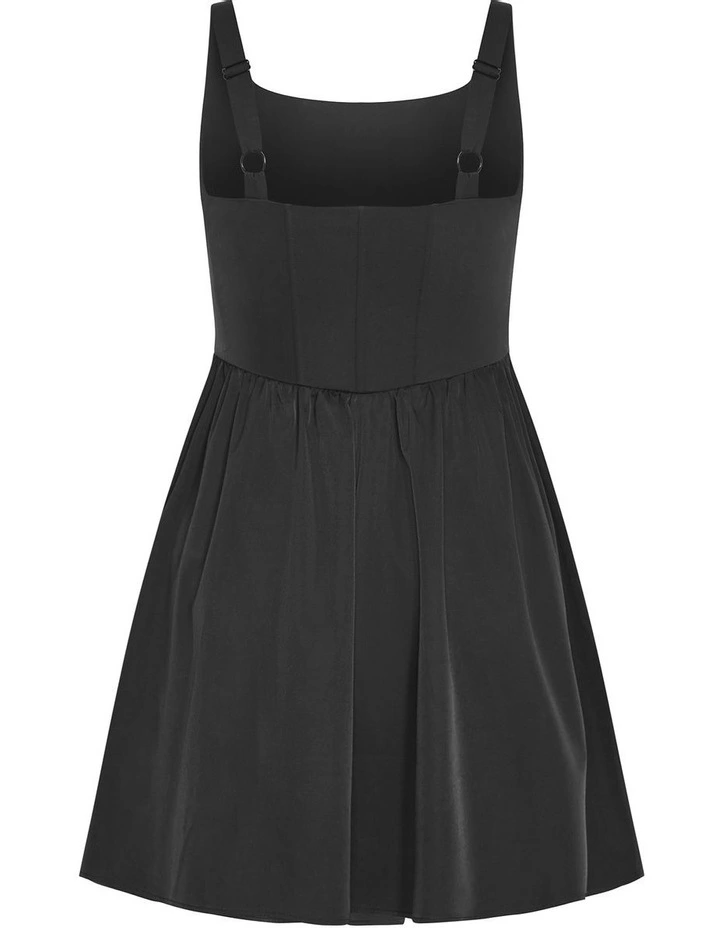 Sweet Mini Corset Dress in Black image 4