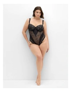 India Underwire Bodysuit in Black