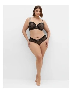 Fifi Dobby Spot Contour Bra in Black