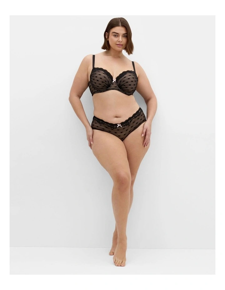 Fifi Dobby Spot Contour Bra in Black image 1