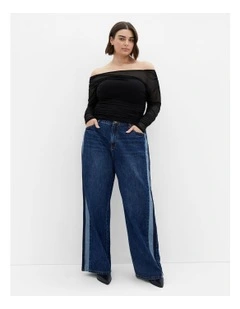 Anastasia Mesh Top in black